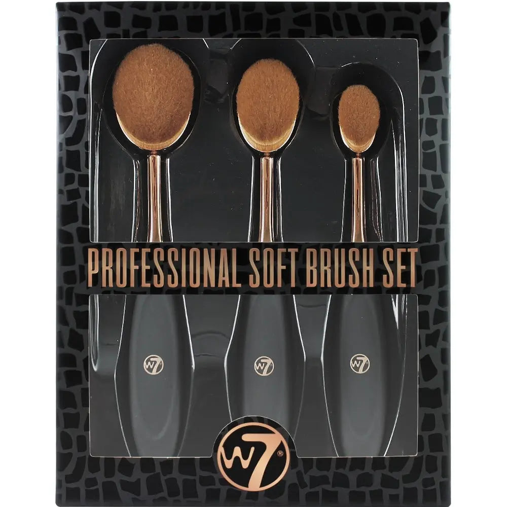 W7 Cosmetics Professional 3-Piece Soft Brush Set