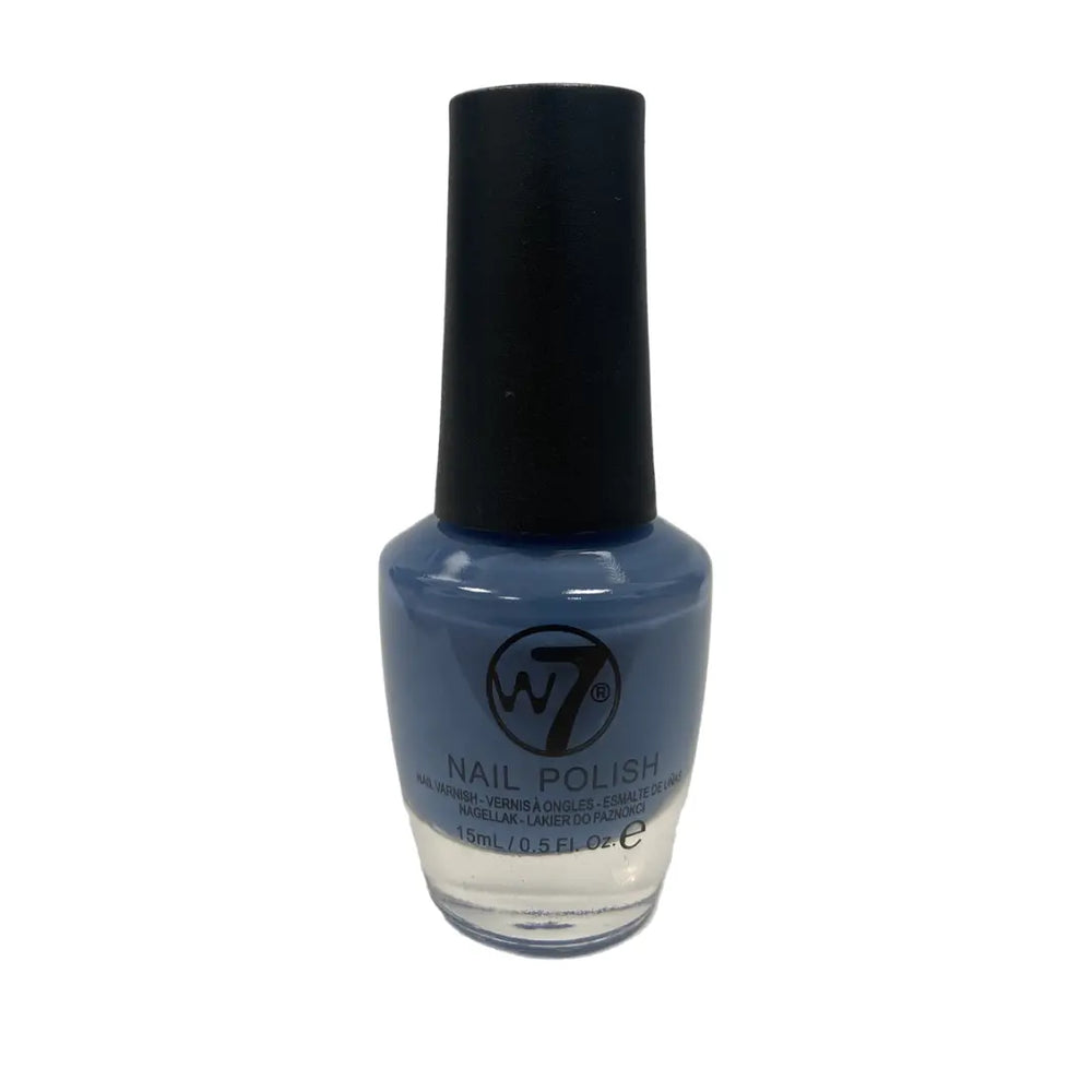 W7 Nail Polish NP35 Brazen Blue 15ml - The Beauty Store