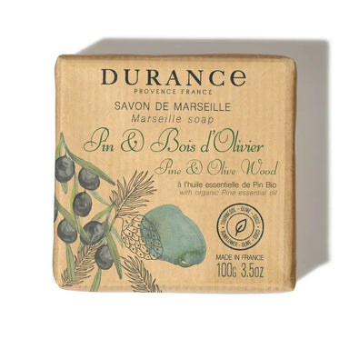 Durance Marseille Soap - Pine & Olive Wood - 100g - The Beauty Store